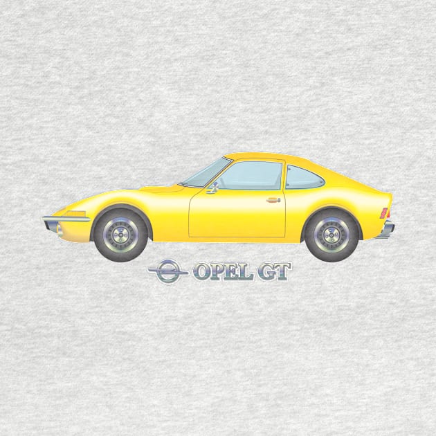 Opel GT, yellow by Norwood Designs